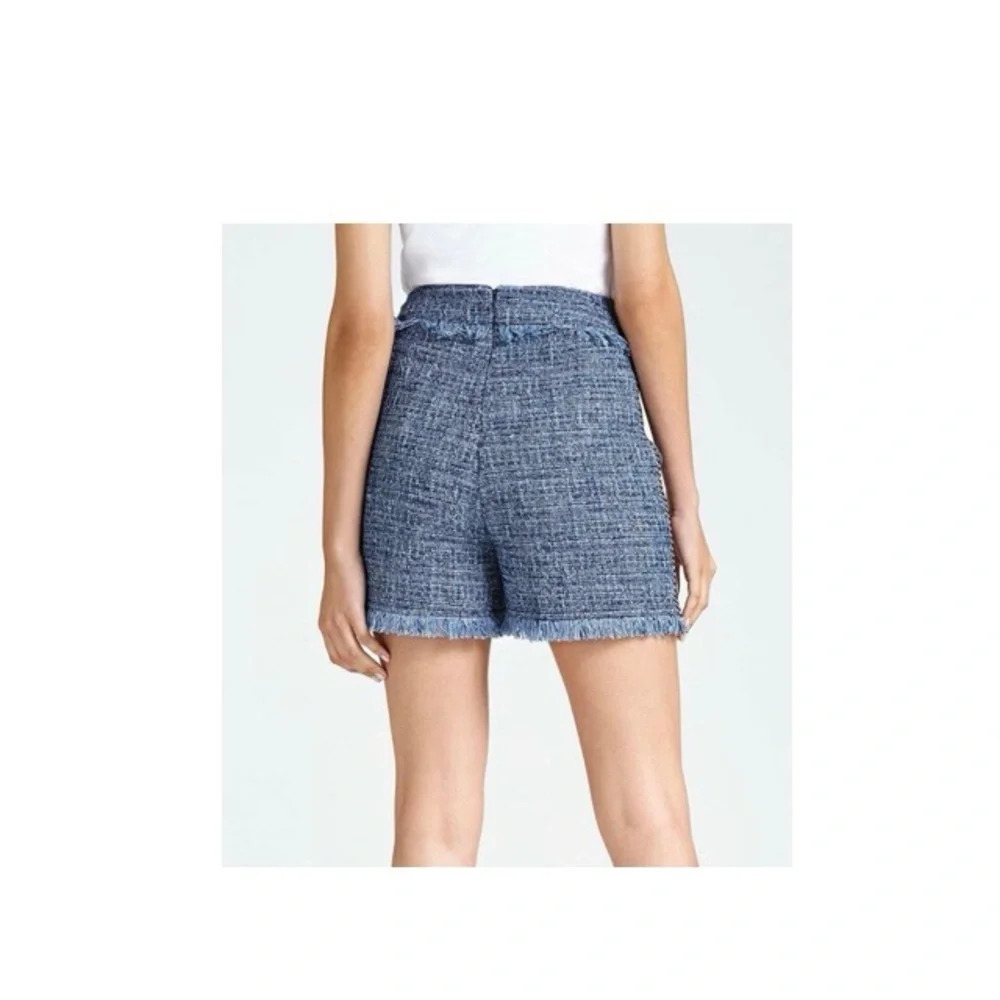 Guess Tweed Fringe‎ Side Chain High Waisted Shorts
